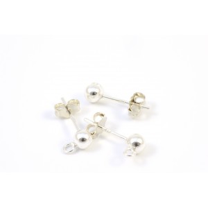 PIN OREILLE 4MM ARGENT STERLING .925